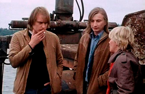 Мика и Аки Каурисмяки и Марьянна Мюккянен, 1982 г.