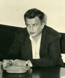 Аки Каурисмяки на кинофестивале в Бергамо, 1990